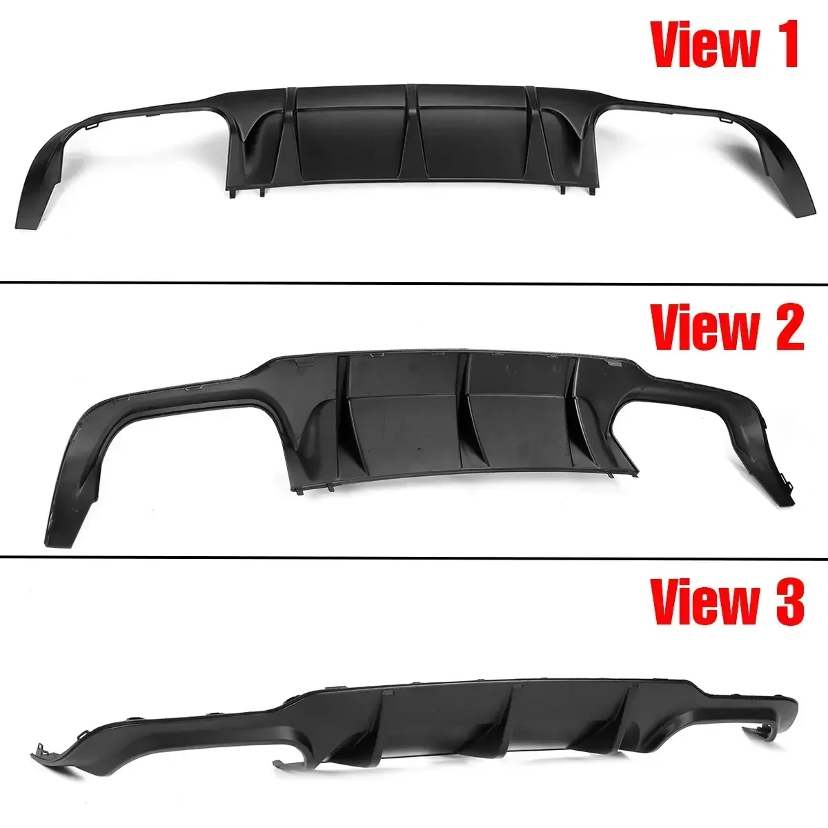 Car Rear Bumper Protector For Mercedes For Benz C Class W204 C204 Sedan C63 Coupe 2012-2015 Rear Chassis Spoiler Guard Body Kit