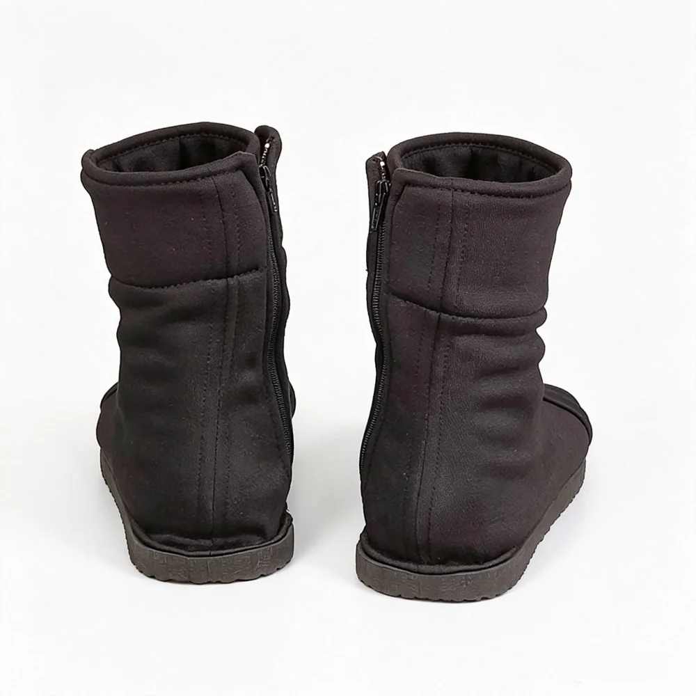 Fashion Open Toe Mid Calf Ninja Booties Soft Stretch Fabric Side Zip Sandal Boots Streetwear Cosplay Shoes