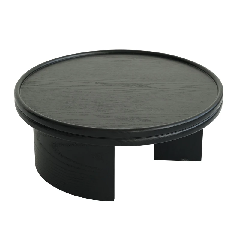 Simple Modern Round Solid Wood Living Room Coffee Table for Home Furniture