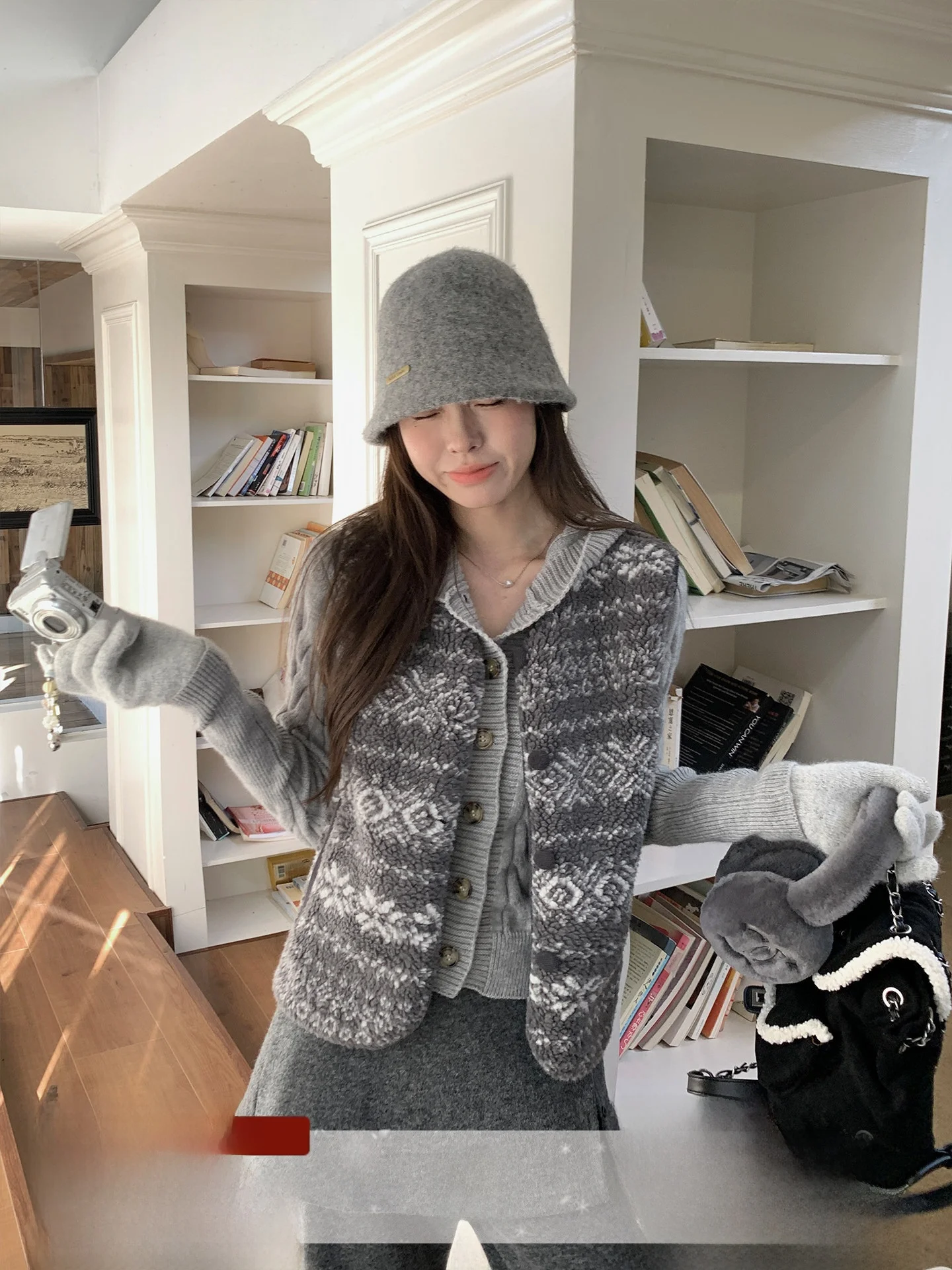 

Женский жилет из овечьей шерсти в стиле ретро Fair Isle с V-образным вырезом, для многослойного ношения, с подплечниками, верхняя одежда, зимний, теплый, для повседневной носки