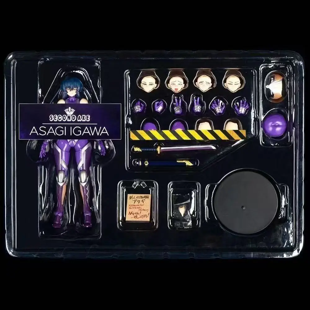 Second Axe Asagi Igawa Taimanin Action Figure Articulated Joints Replaceable Parts Pvc Abs 16cm Painted Collectible Anime Model