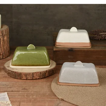 Green Porcelain Butter Dish (Canada Only) 2