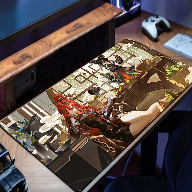 

Mousepad W-wuthering Waves Yinlin Mouse Pad Gaming Accessories PC Gamer Cabinet Carpets Office Computer Desk Mat Keyboard Pads