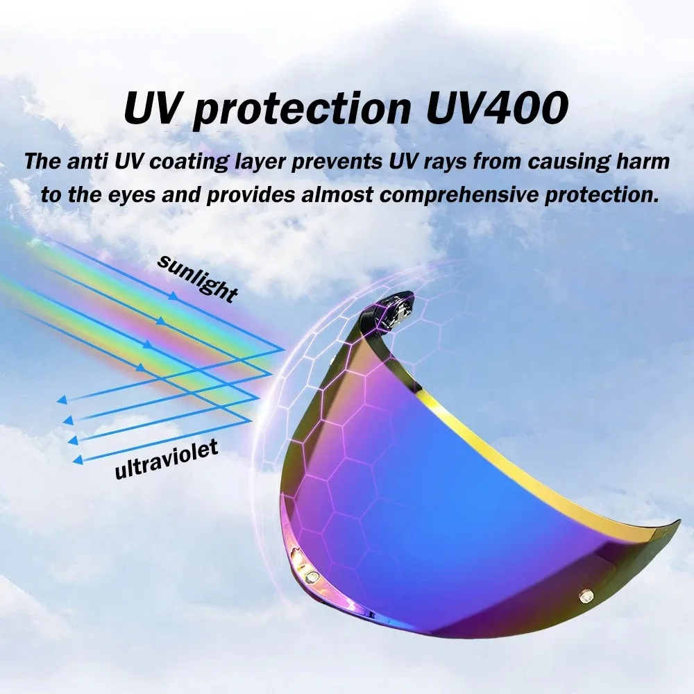 For LS2 Explorer Carbon Explorer MX701 Helmet Visor Lens Motorcycle Helmet Shield Motocross Detachable Replacement Sunshield - view 6