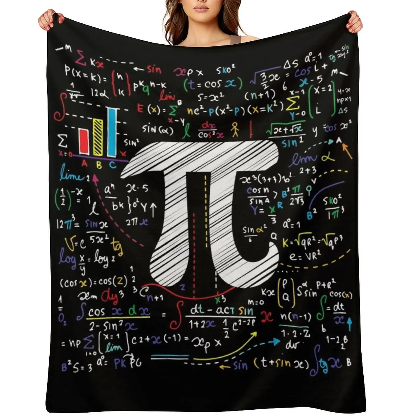 

Pi Day Math Equation Math Teacher Student Geek Gifts Throw Blanket Sofa Quilt Hairys warm for winter Luxury Blankets