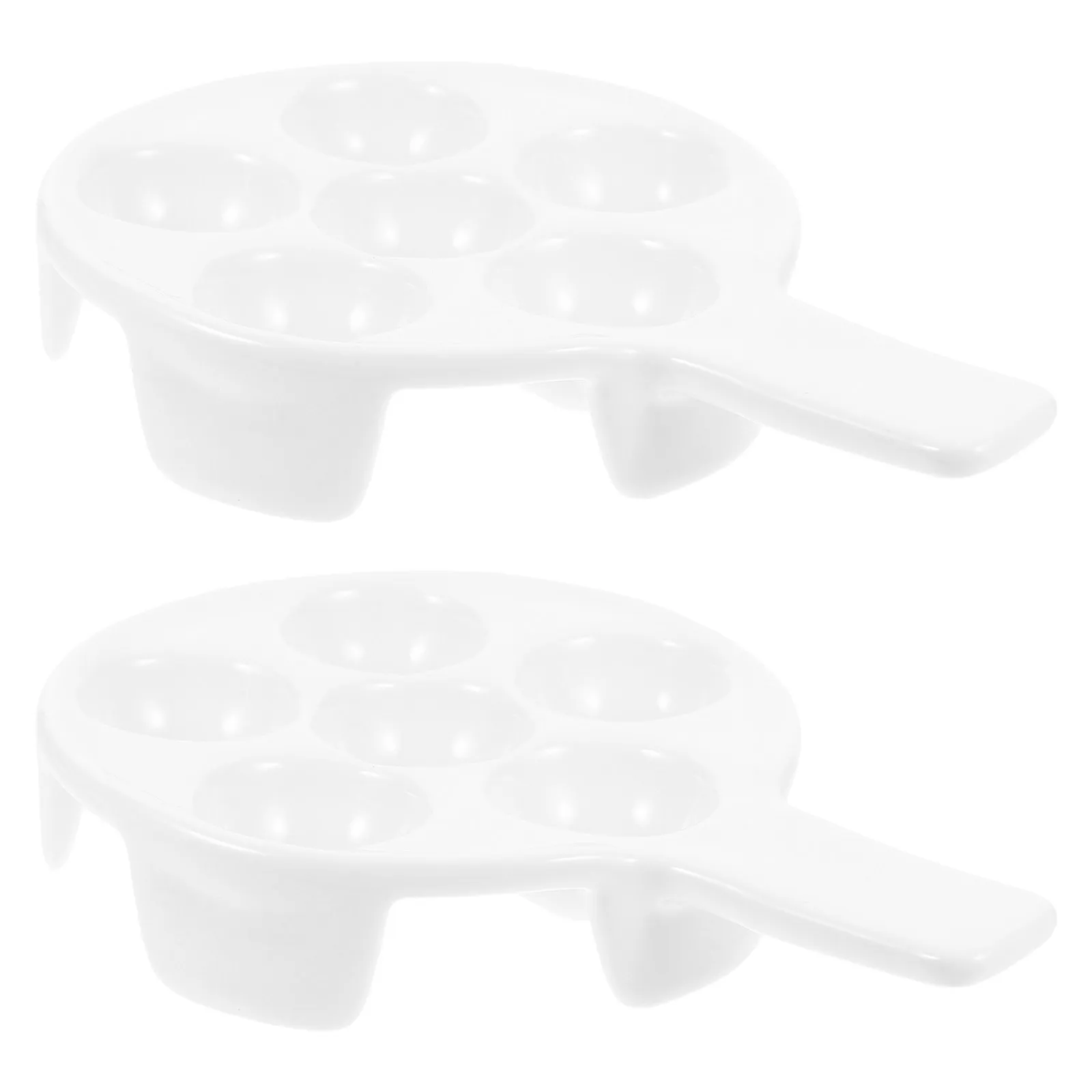 White Porcelain Escargot Dish Ceramic Footed Snail Baking Plate Groove Retention Design Ideal for Home Restaurant