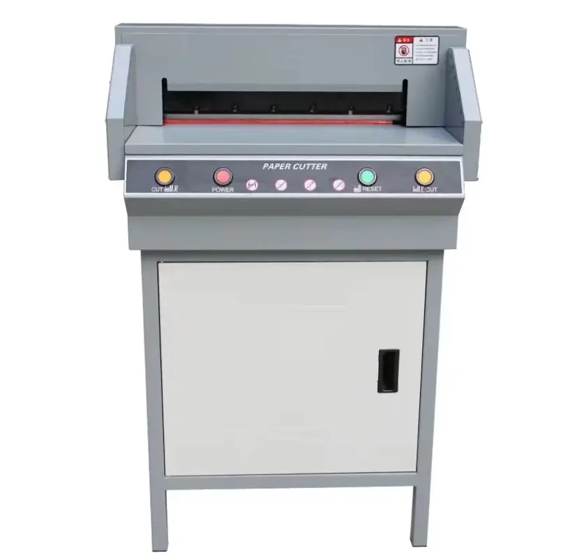 

High Precision Electric Paper Trimmer Guillotine 450mm 17.7'' Electric Paper Cutter 40mm Cutting Thickness