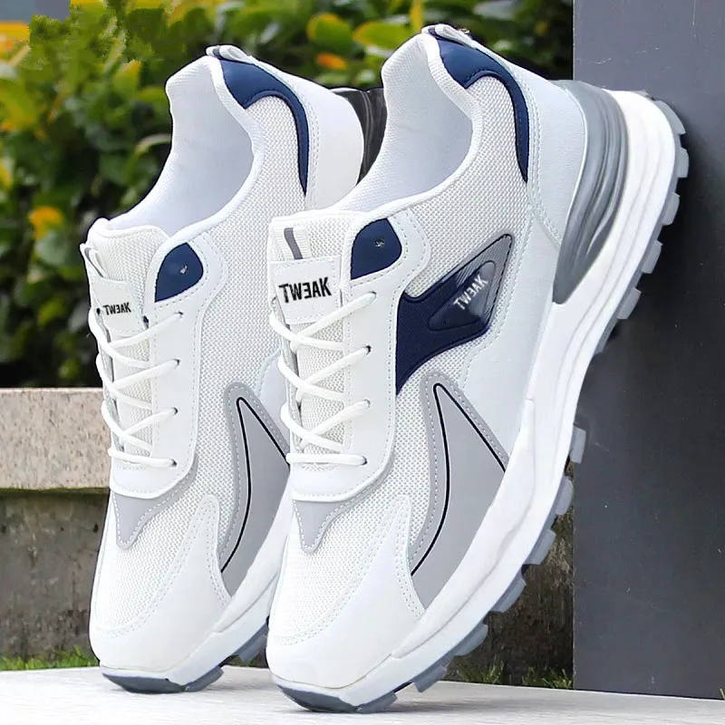 Zapatillas Deportivas para Hombre, Estilo Primavera-Otoño, Transpirables, de Malla, Casuales, con Suela Suave, Tendencia Transfronteriza