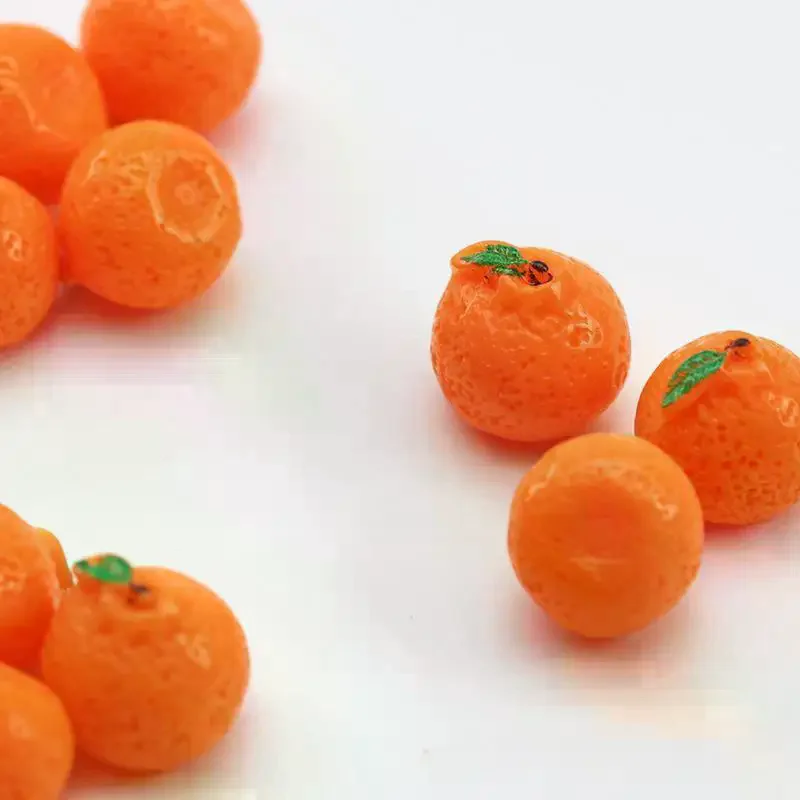 5pcs Mini Orange Tangerine Orange Model Realistic Miniature Fruit DIY Food Accessories Scene Handmade Desktop Decor Props