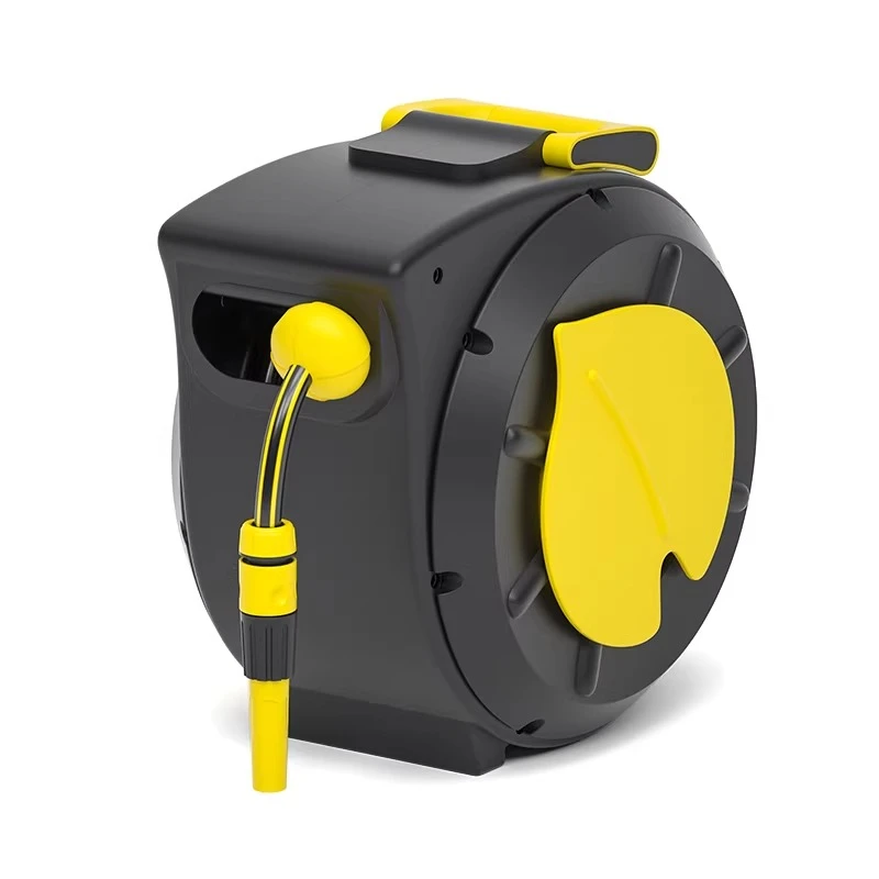 

Automatic Retractable Garden Hose Reel for Easy Storage of Your Watering System Suitable for Patios Patios and Vegetable Gardens