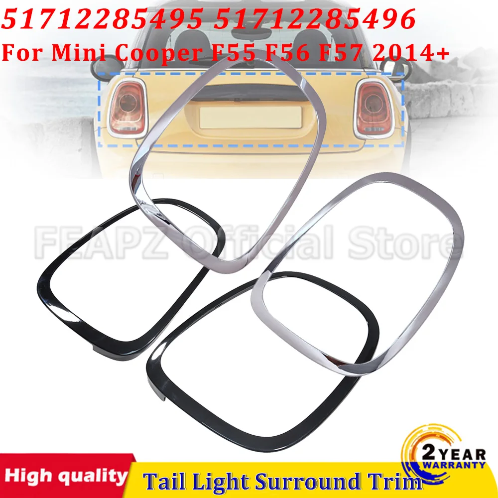 

For BMW Mini Cooper F55 F56 F57 51712285495 51712285496 Tail Light Surround Trim Ring Rear Lamp Frame 1Pair Left Right Auto Part