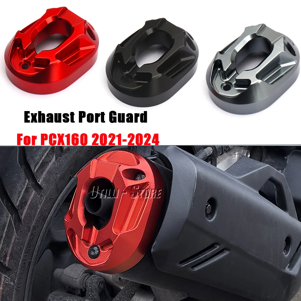 

Motorcycle Accessories Exhaust Pipe Cover Tail Protector Anti-scald Guard Cap Mount For Honda PCX160 PCX 160 2021 2022 2023 2024