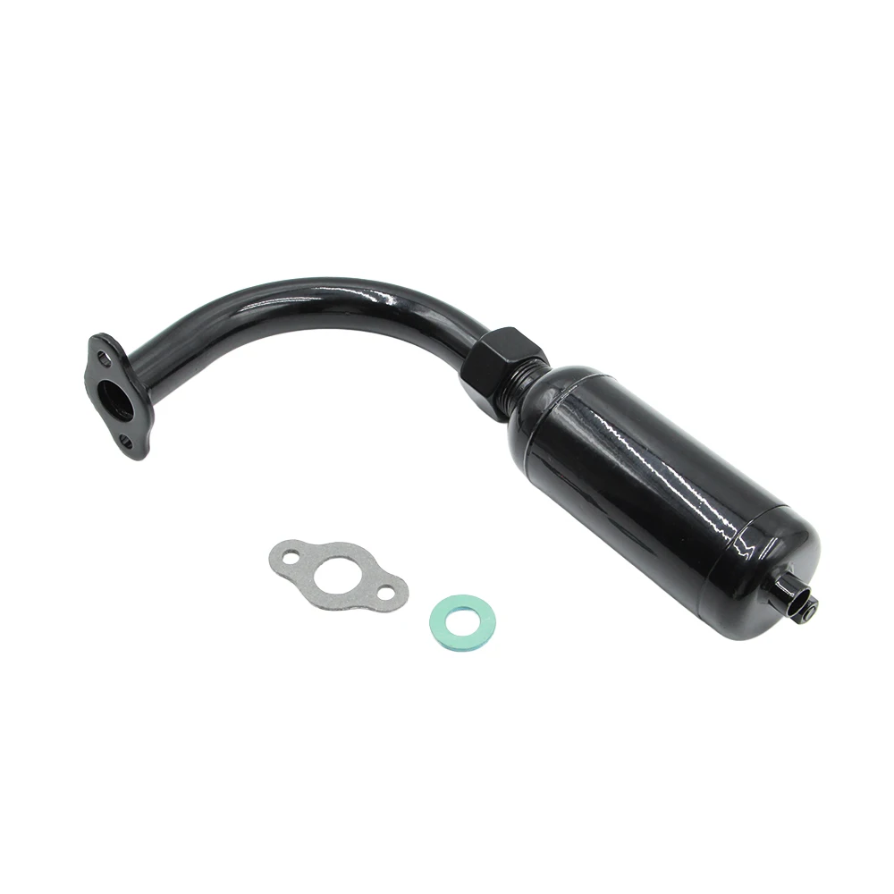New Muffler Exhaust PipeFor 49cc 60cc 66cc 80cc 100cc 2 Stroke Electric Bike Motorcycle Exhaust Pipe Muffler