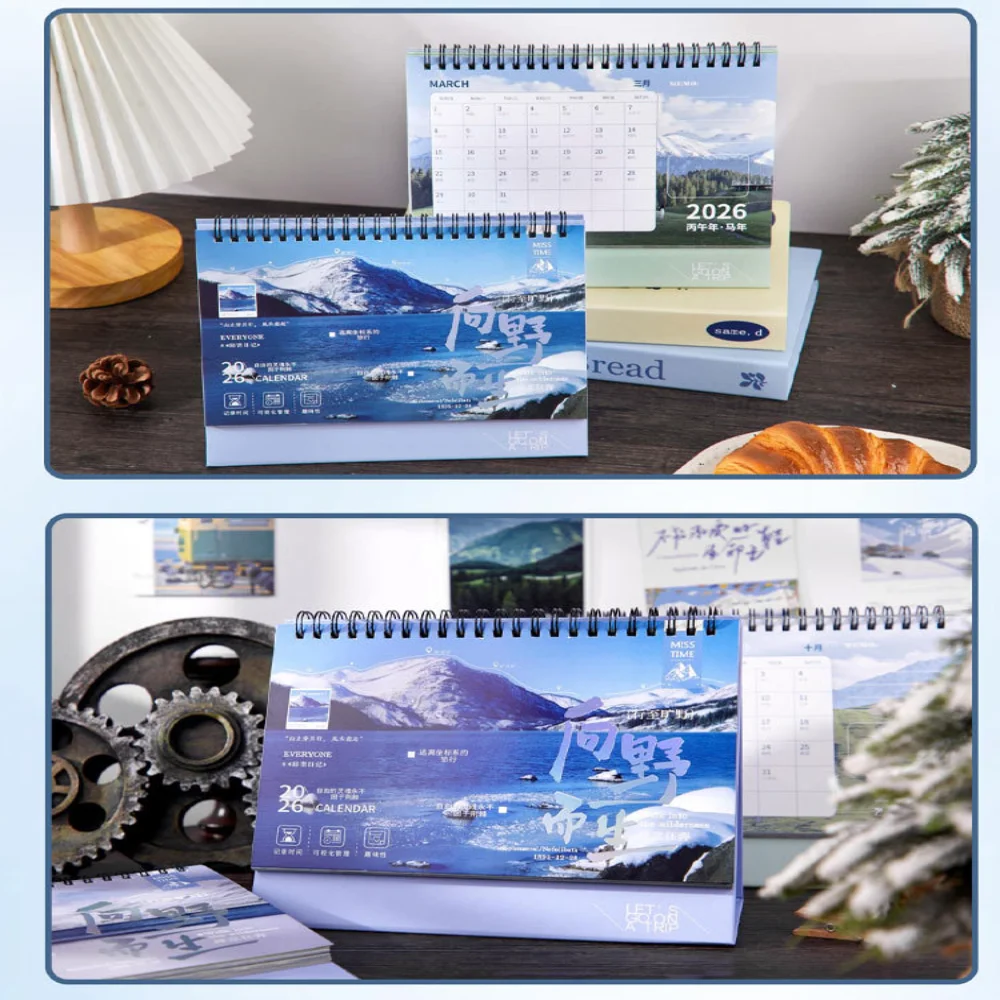 

2026 Calendar Office School Supplies Calendar Desk Calendar monthly Planner Desk Accessories Decor Record Office Stationery