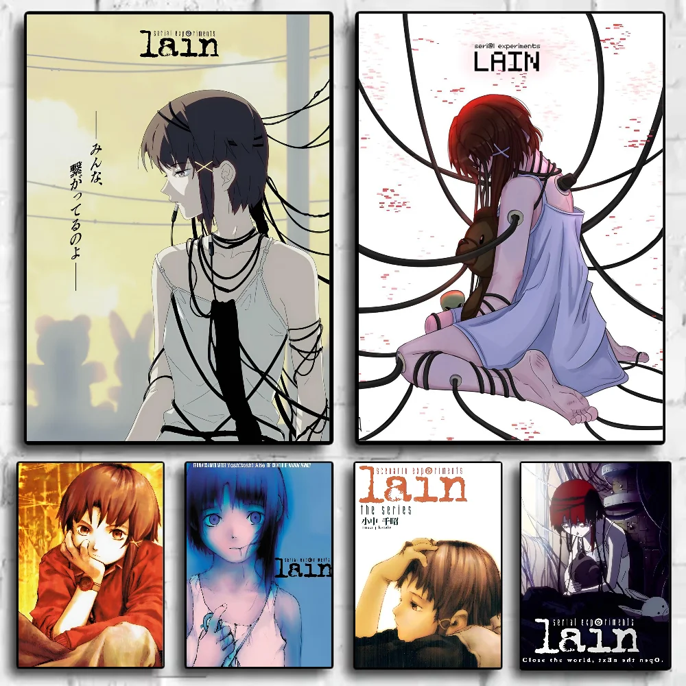 Serial Experiments Lain Anime Movie Poster HD art sticky wall waterproof home living room bar decoration