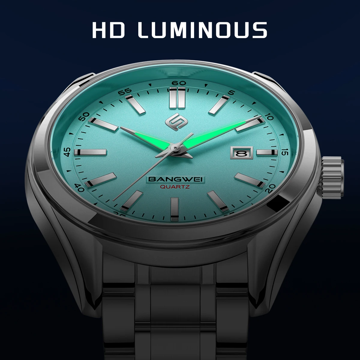 

BangWei новые роскошные кварцевые мужские часы 30ATM водонепроницаемые часы из нержавеющей стали с датой спортивные наручные часы спортивные часы для дайвинга для мужчин