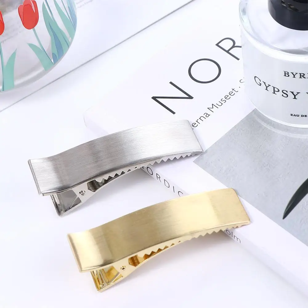 

Headwear Headress Hair Clip Bangs Clip Side Clip Hair Accessories Metal Wire Drawing Hairpin Women Hairpin Korean Style Hairpin