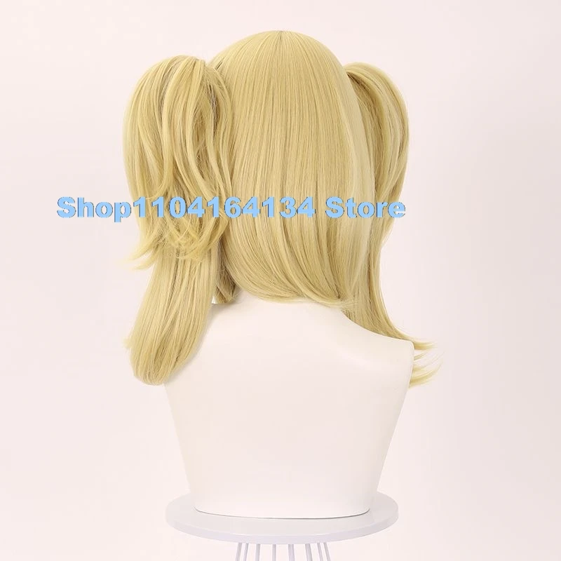 Zenless Zone Zero Burnice Wit Cosplay Pruik Blond Kort Haar Dubbele Paardenstaart Hittebestendig Synthetisch Haar Voor Vrouwen Halloween