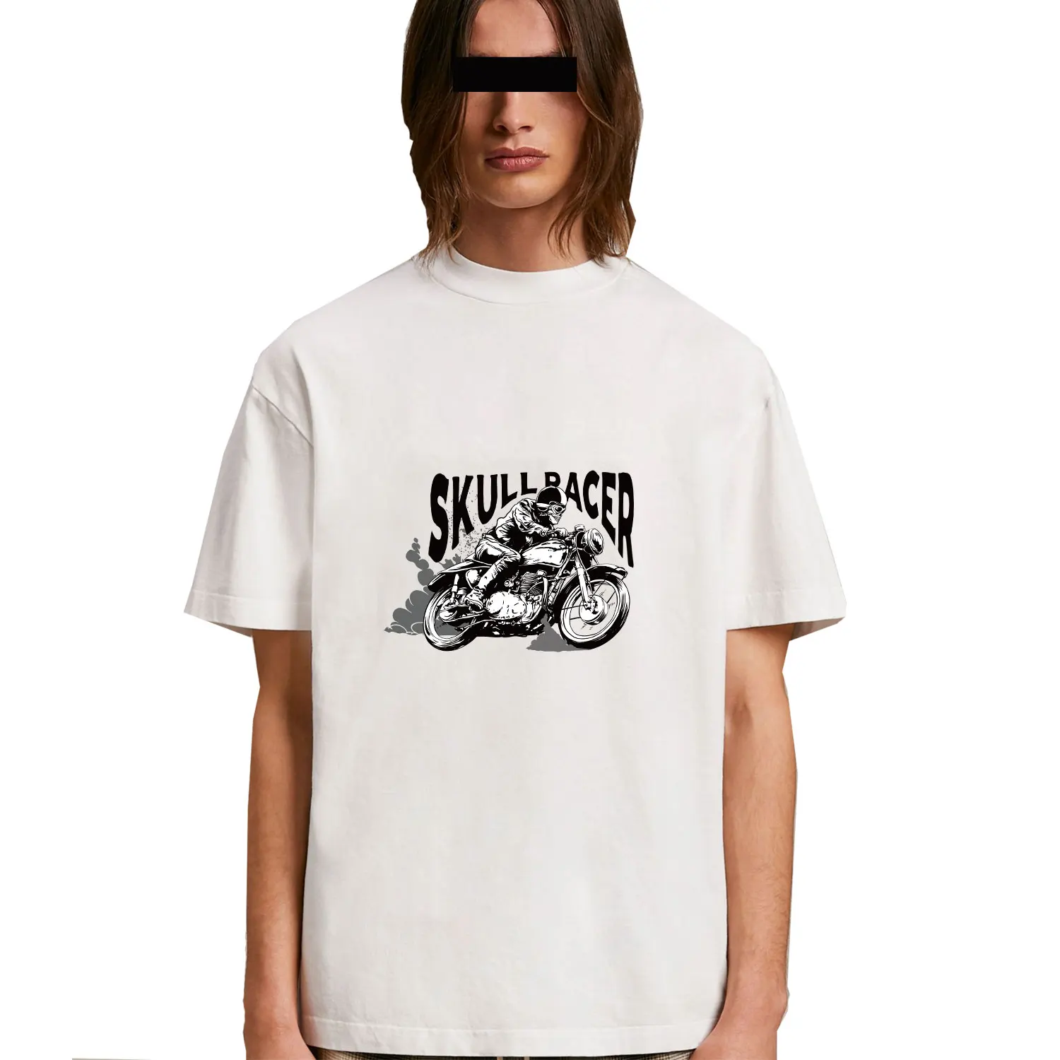 Motorcycle Skull Vintage Style Iron-on Stickers for Clothes Manualidades Easy to Use DIY Appliques