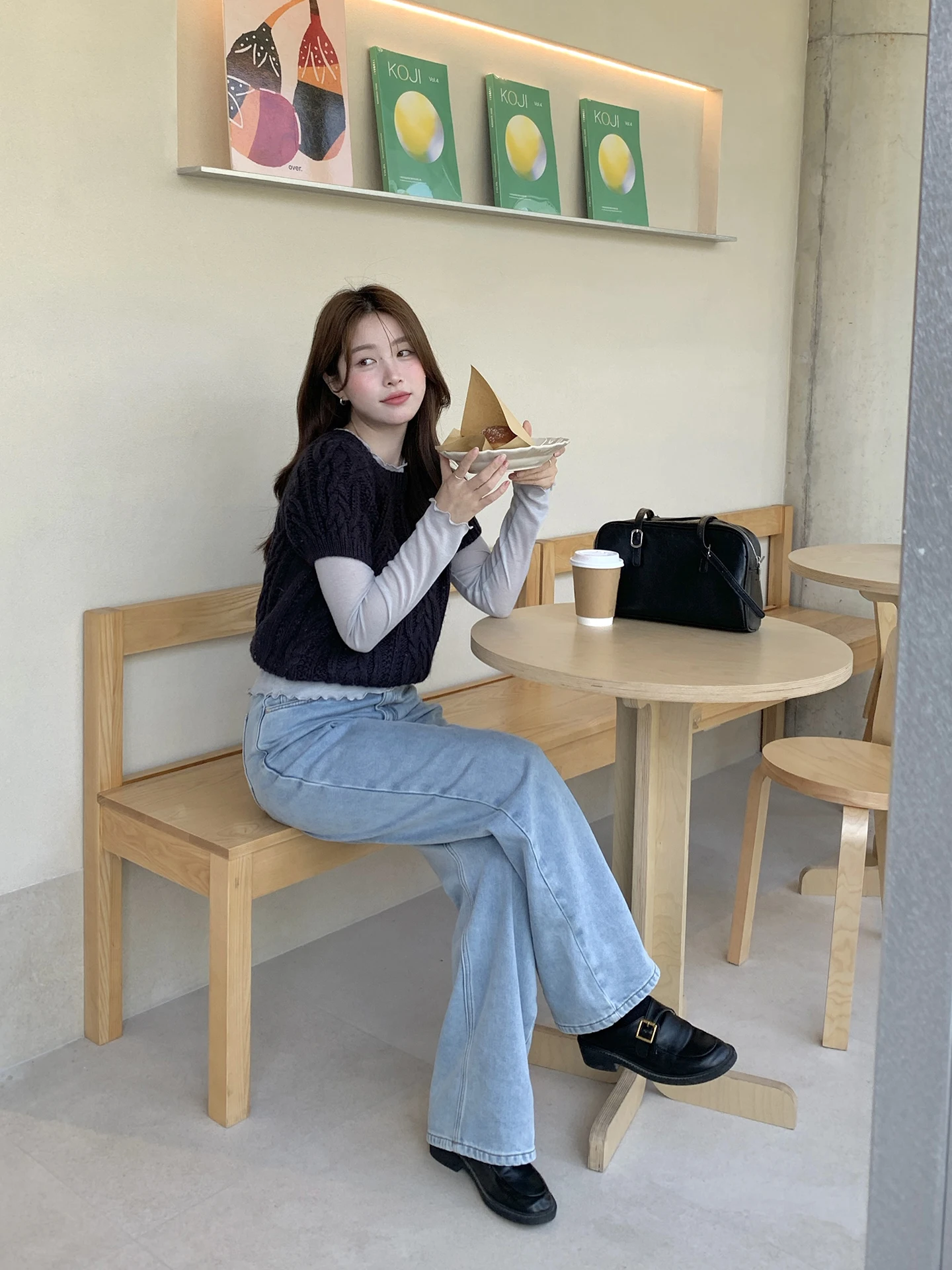 

Salt Lake Wind Howl Casual Loose Wide Leg Jeans Korean Sle Autumn Winter Versatile Small Size Pear ape Loose Jeans