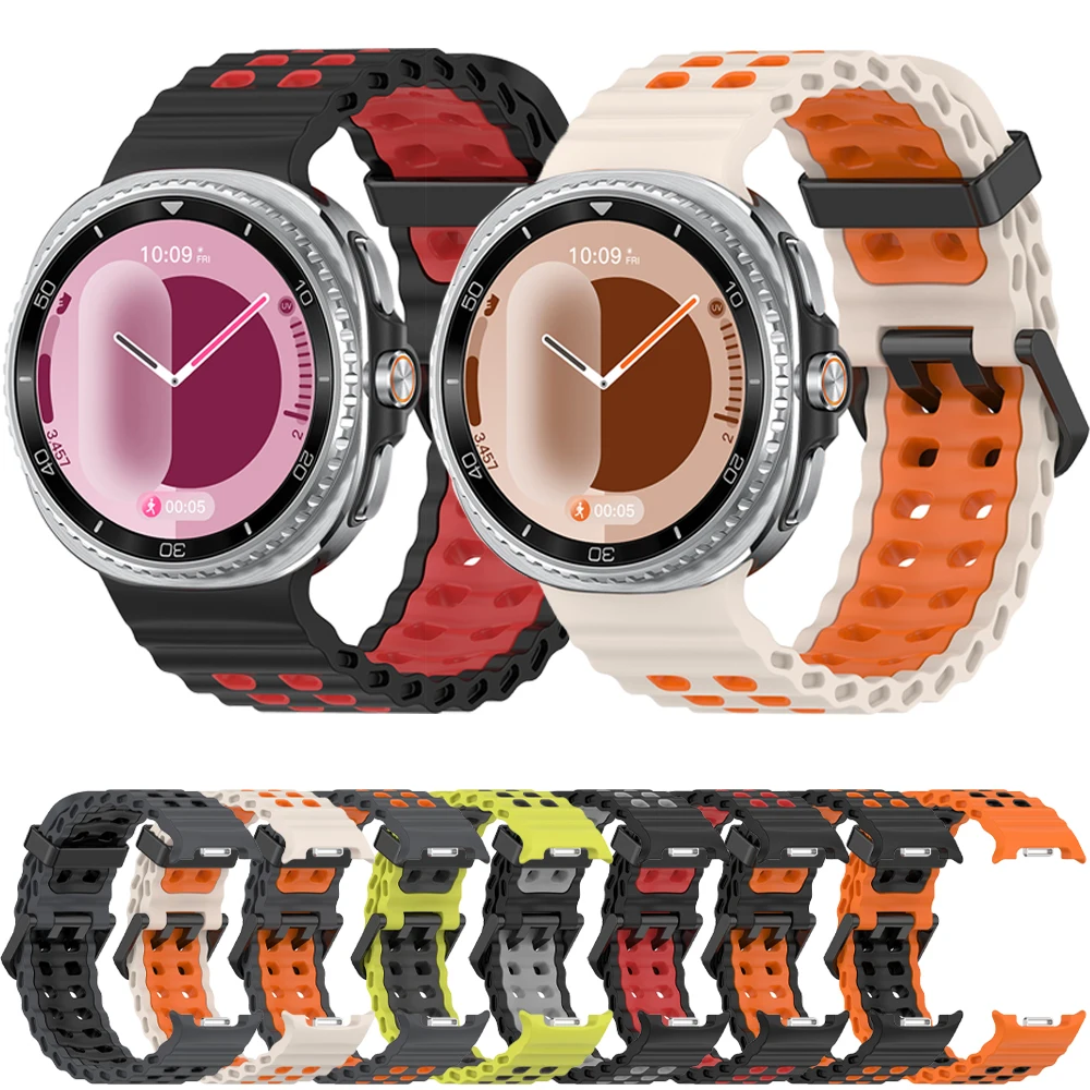 Ocean Band für Samsung Galaxy Watch 8 Classic Armband 46 mm Atmungsaktives Armband Correa für Samsung Galaxy Watch 8 44 mm 40 mm Armband