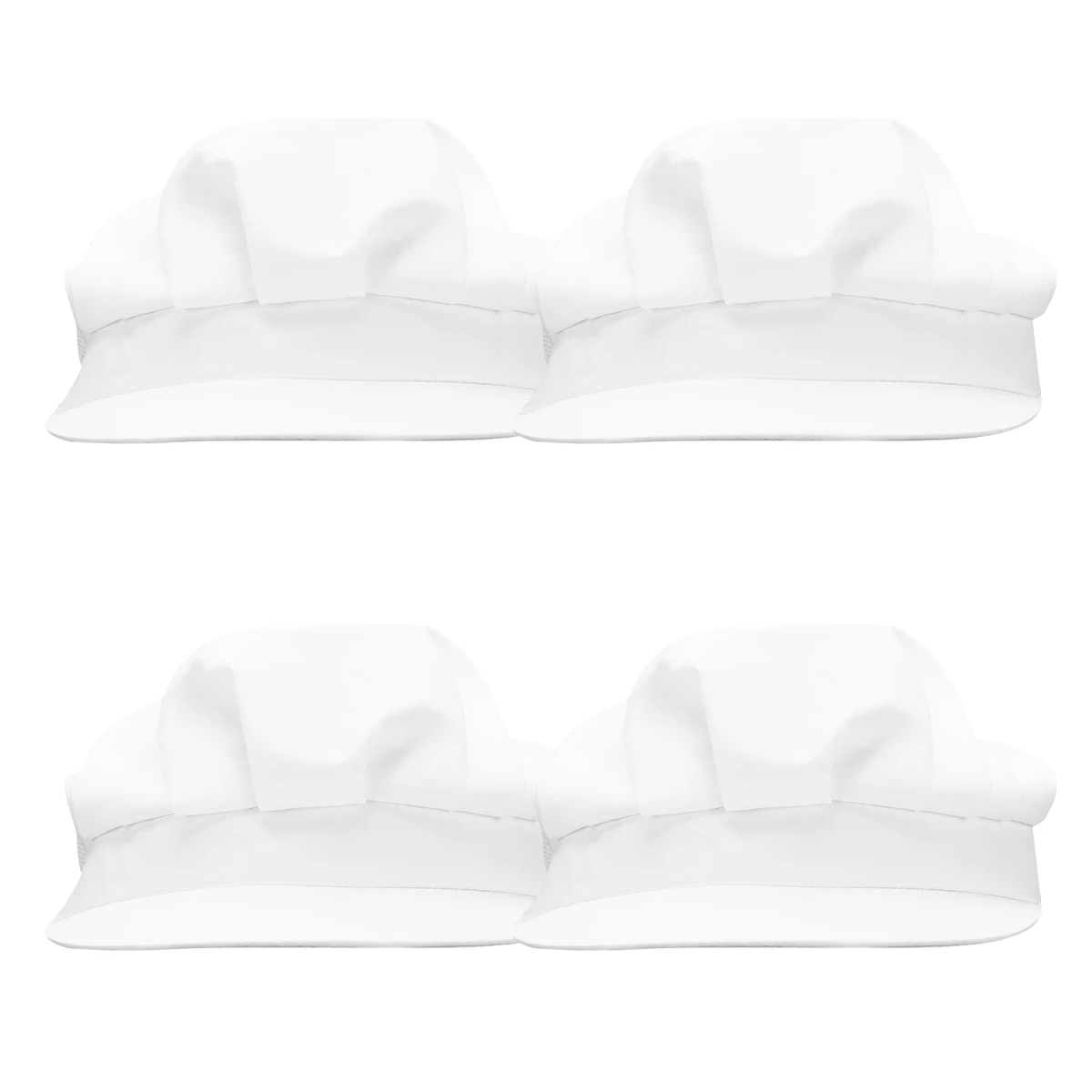 

4pcs Dustproof Breathable Cap Workshop Hat for Men Women with Sweatband Practical Working Kitchen Clothing