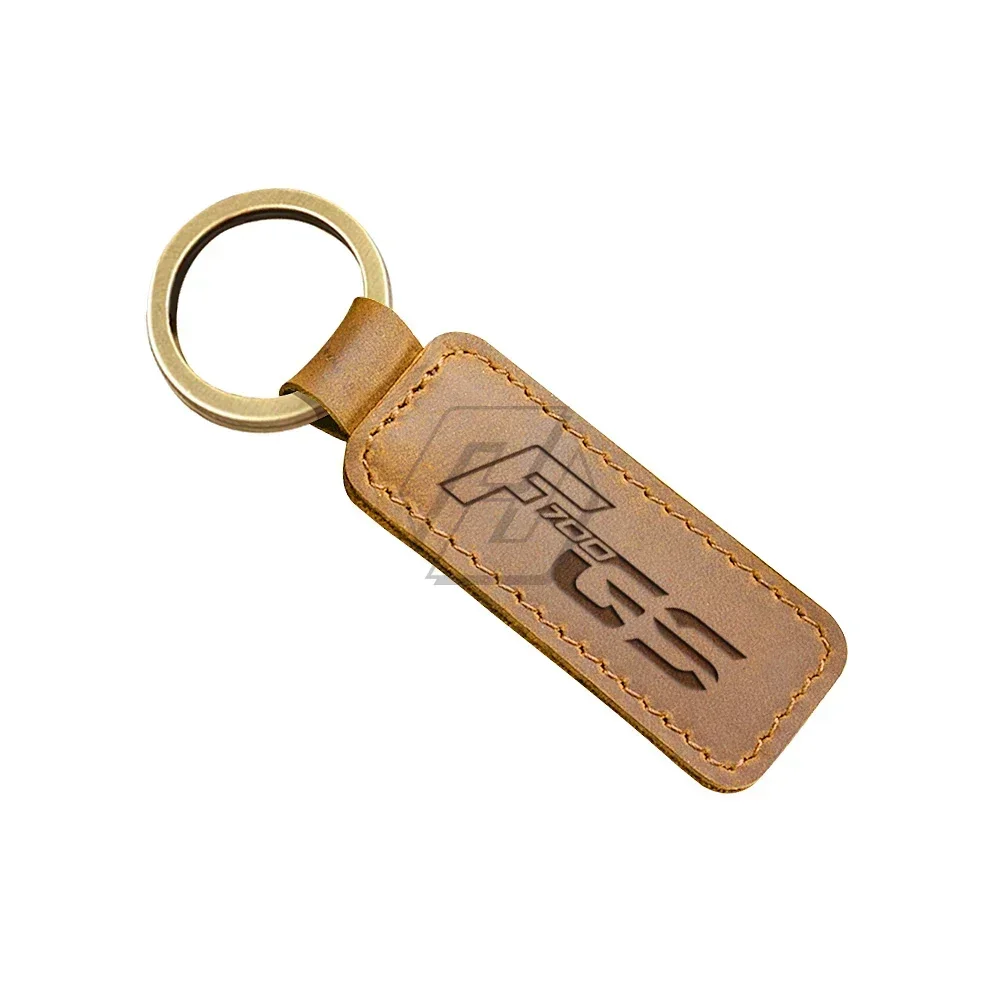 For BMW Motorrad F700GS F700 GS Motorcycle Cowhide Keychain Key Ring