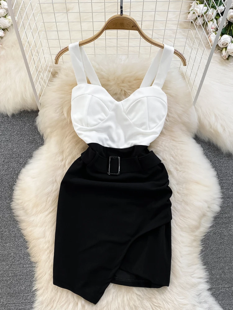 Women Khaki Patchwork Evening Dress Vintage Off Shoulder Sleeveless Luxury Long Dresses Y2k One Piece Frocks 2000s Clothes 2025