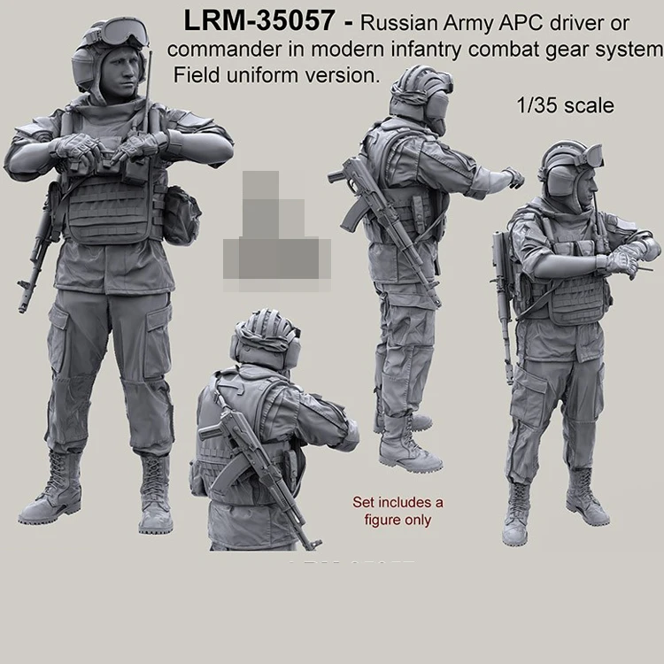 1/35 Resin Model figure GK Soldier, Russian army, pilot, Modern military theme, Unassembled and unpainted kit