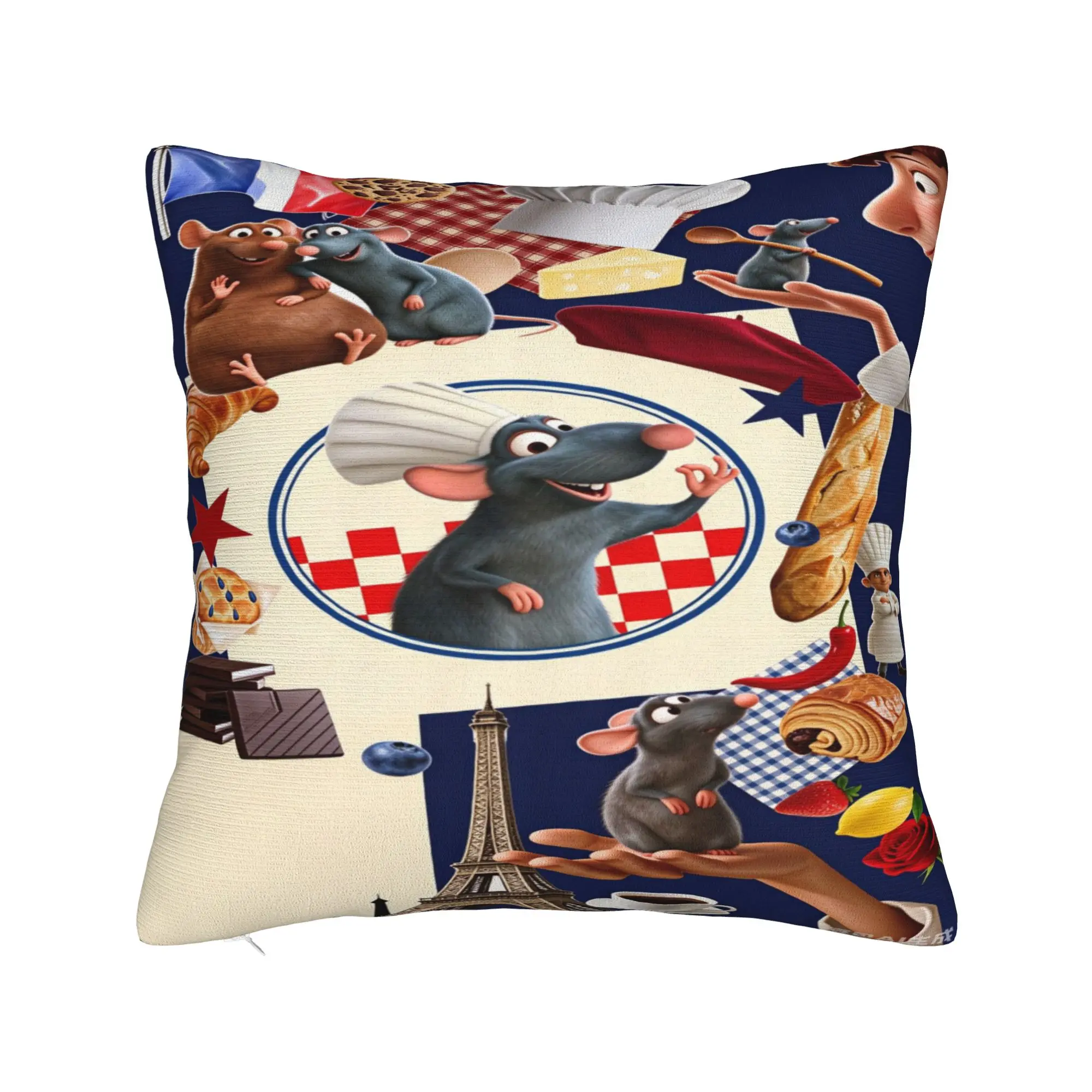 Pillow Case Ratatouille Graphic Anyone Can Cook  Pillow Cover For Living Room Chair Novelty Pillowcases