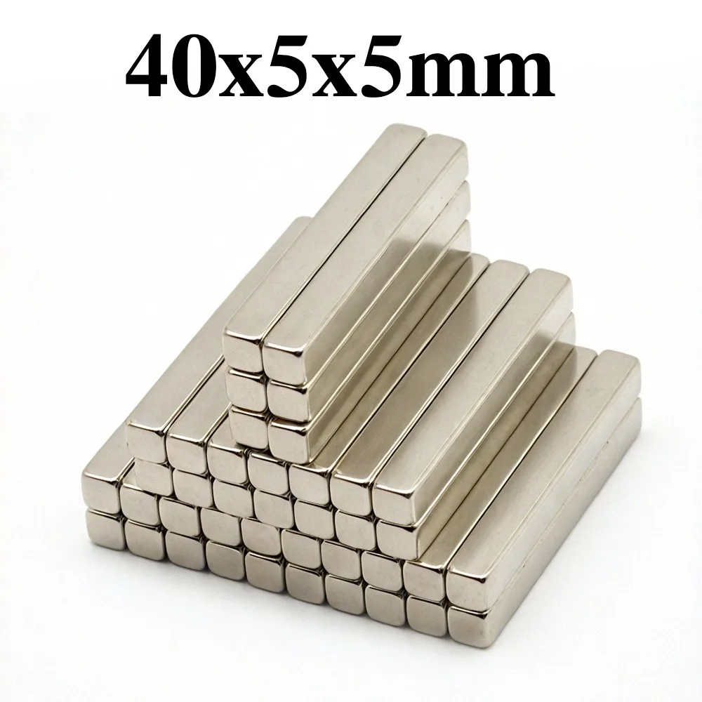 40x5x5 مللي متر سوبر قوية كتلة المغناطيس مغناطيس النيوديميوم ندفيب N35 قوي دائم المغناطيسي imanes مغناطيس الثلاجة