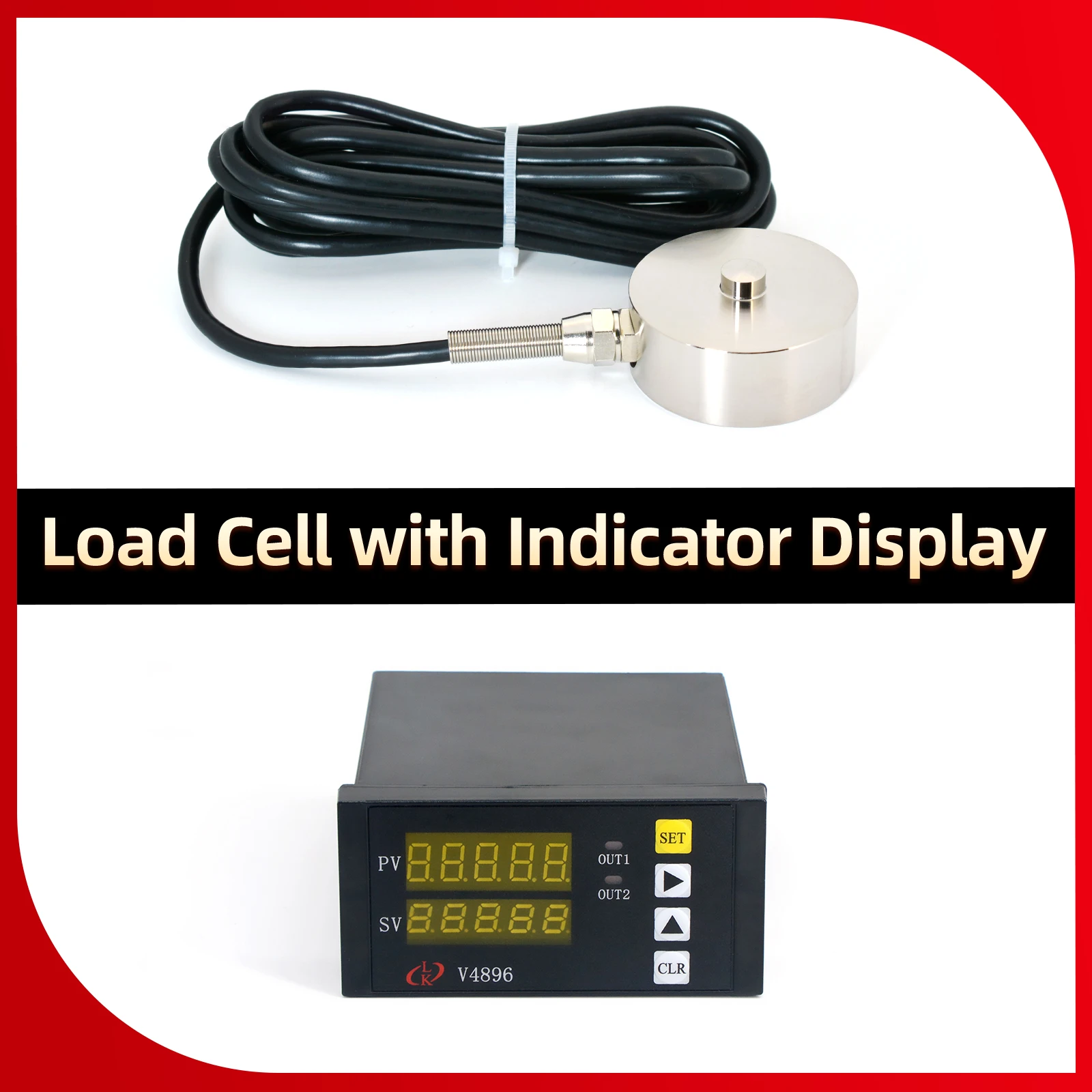 

Load Cell Sensor and Display,Test Tensile force and Pressure,Alarm Output Mode、Peak Hold、Peeling Function,30KG 100KG 200KG