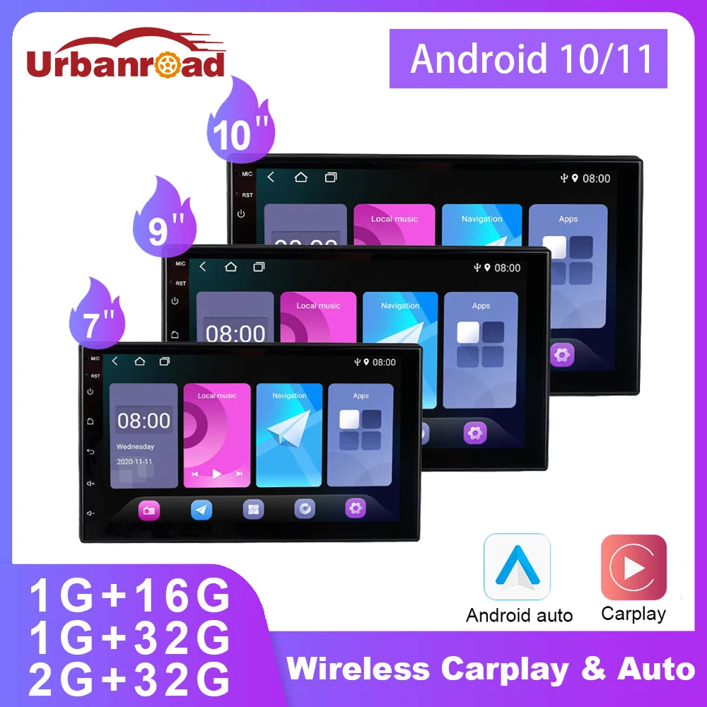 

7"/9"/10" Car Navigation Android Car Radio Autoradio 2 Din Universal Stereo WIFI GPS Multimedia Player For Nissan Toyota Kia VW