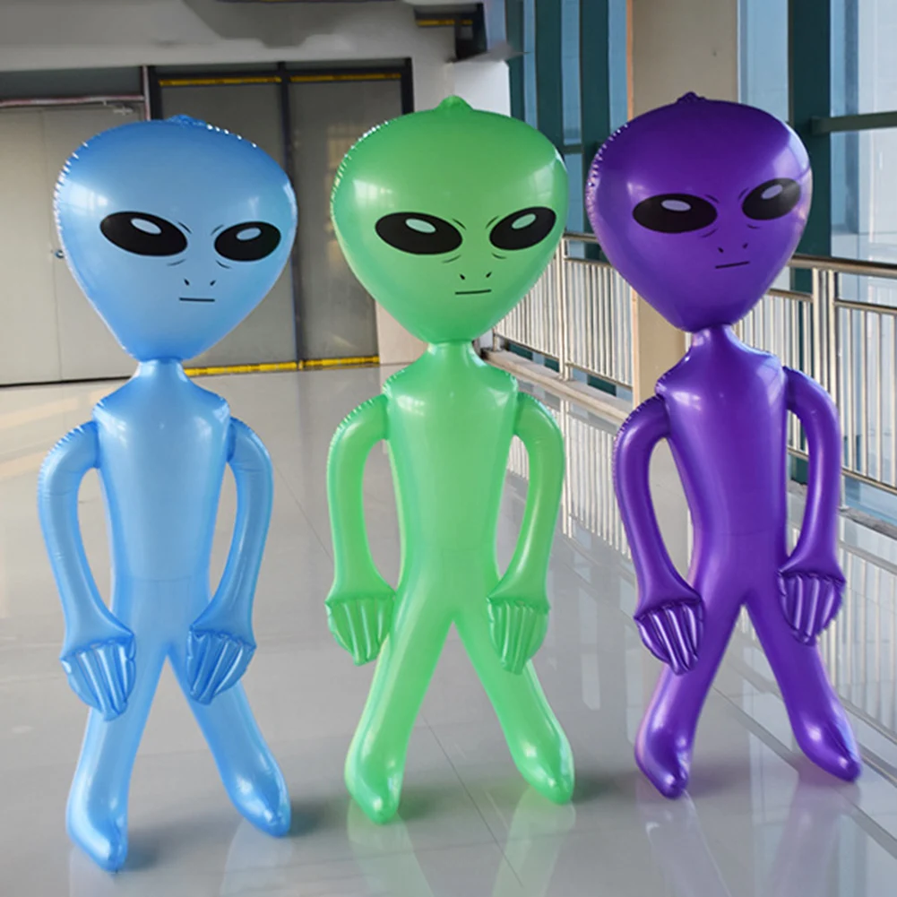 Mini Inflatable Alien Statue Anti-Tear Unique Room Ornament for Space Theme Party Supplies