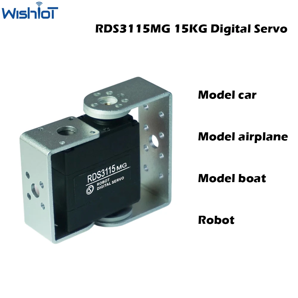 

RDS3115MG Robot Digital Servo 15KG Dual Axis Shaft Servo Motor Metal Gear 180/270° For RC Model Car Boat Airplane Robotic Arm