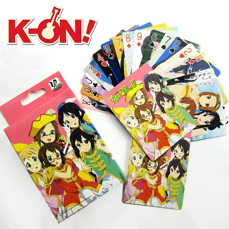 

Anime K-ON! Hirasawa Yui Akiyama Mio Tainaka Ritsu Magic Poker Playing Cards Best Collection Cosplay Cards Prop Accessories