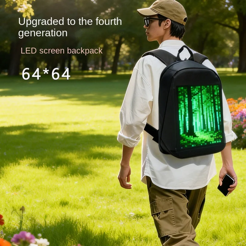 Large-screen LED backpack display outdoor high-brightness full-color intelligent expression advertising LED Backpacks Back Pack