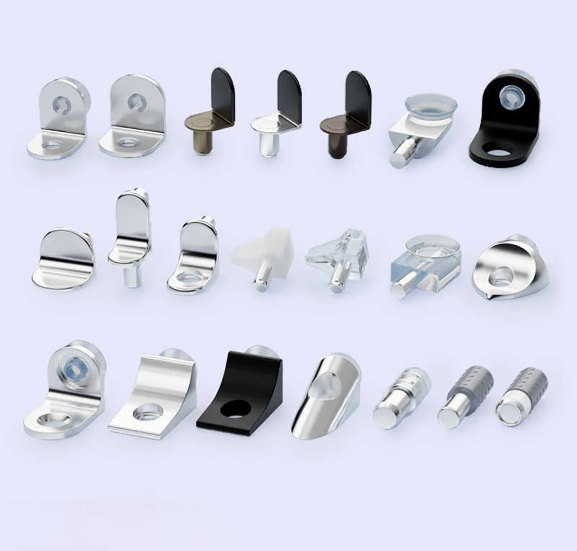 10‑50Pcs Metal Pin Shelf Support Pegs Cabinet Cupboard Shelf Stud Holder Wooden Furniture Fixed Bracket Hardware