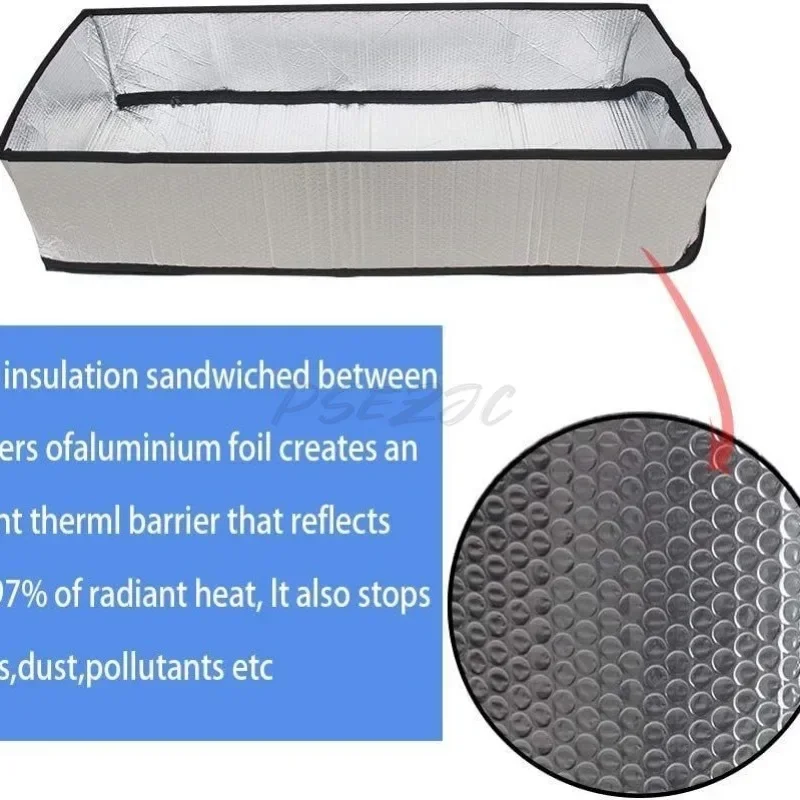 Attic Tent Insulation Cover Aluminum Foil Cover 54x25x11 Inch Waterproof Foldable Dust Cover Insulation Insulation Tool
