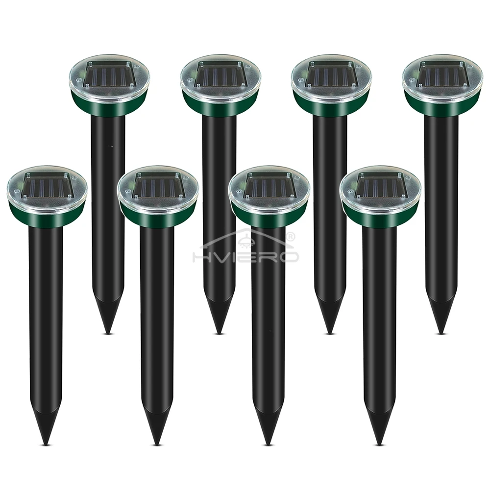 4/8X Solar Repeller Aangedreven Ultrasone Sonische Muis Mol Ongedierte Knaagdieren Repellent Trillingen Golf Yard Outdoor Tuin Gazon Boerderijveld