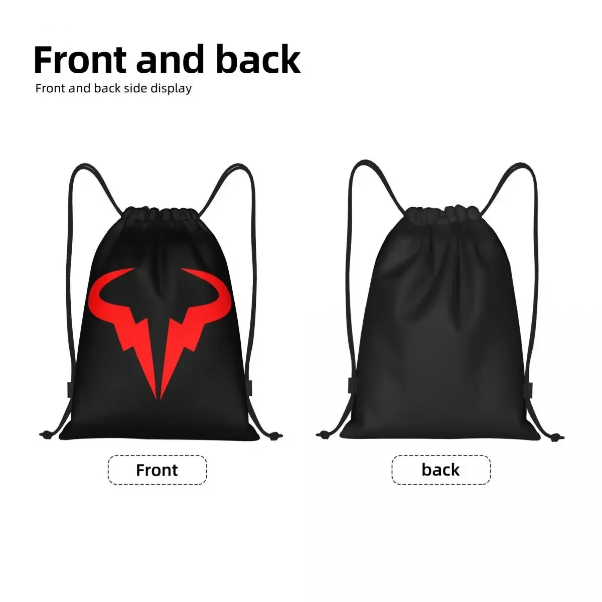 Custom Red Nadal Tennis Stars Drawstring Backpack Bags Men Women Lightweight Gym Sports Sackpack Sacks for Training