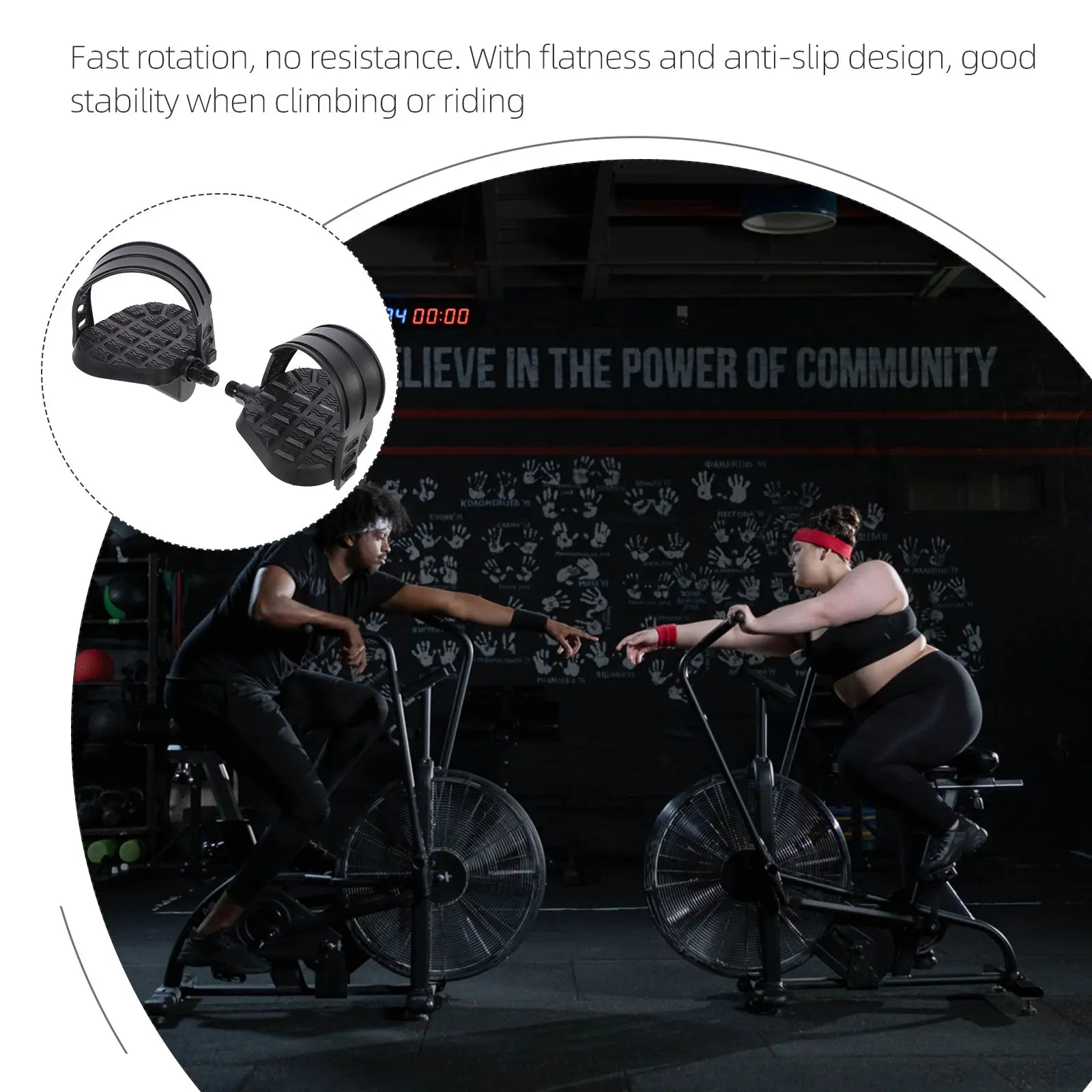 

Pedals Foot Accessories Fitness Indoor Cycling Plastic Bicycle for Stationary Bike