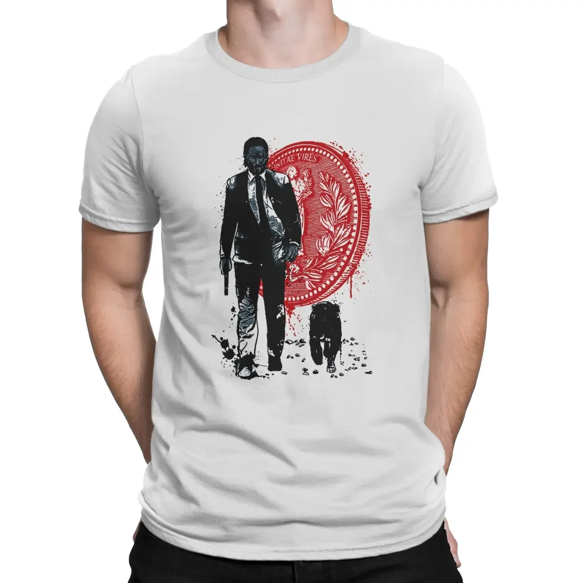 John Wick Man TShirt Lone Hitman and Cub Distinctive T Shirt Harajuku Streetwear New Trend