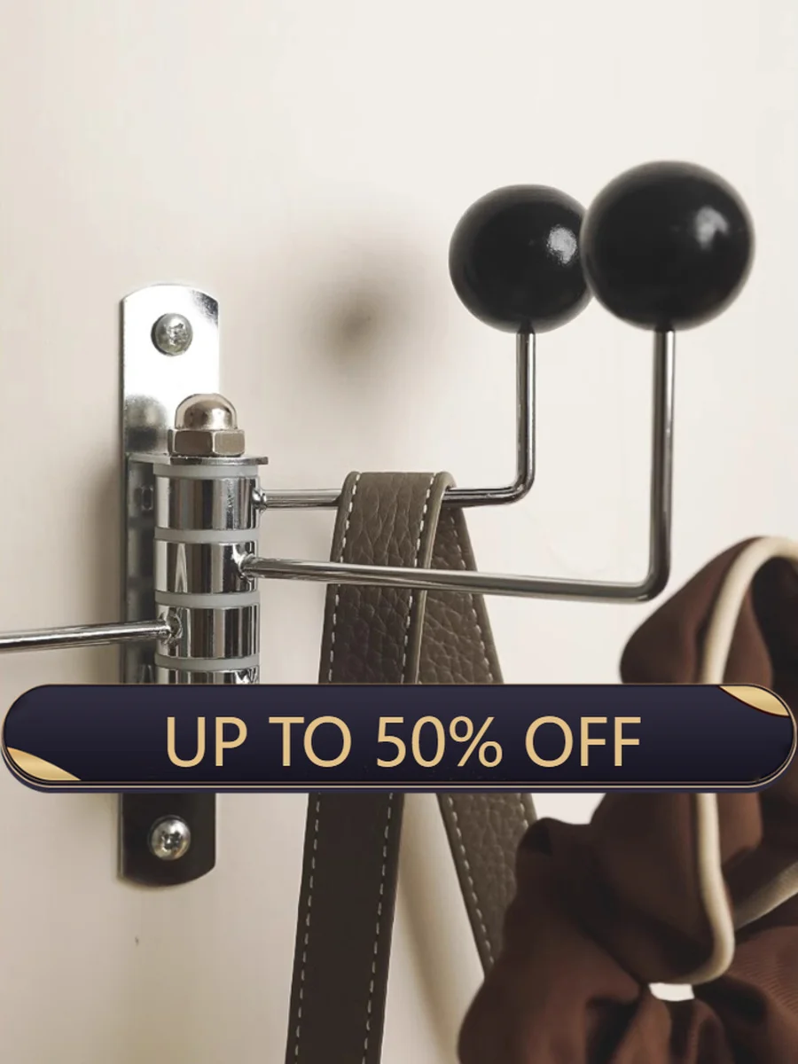 Multifunctional Wall Coat Rack Retro Decorative Clothes Organizer Iron Hanger Space Saving Living