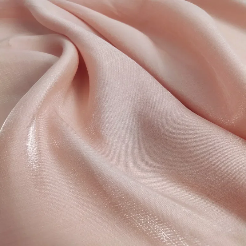 Gradient Color Changing Glass Silk Satin Fabric Shiny Crystal Iridescent Material for Hanfu Dress Stage Costume DIY Sewing view 5