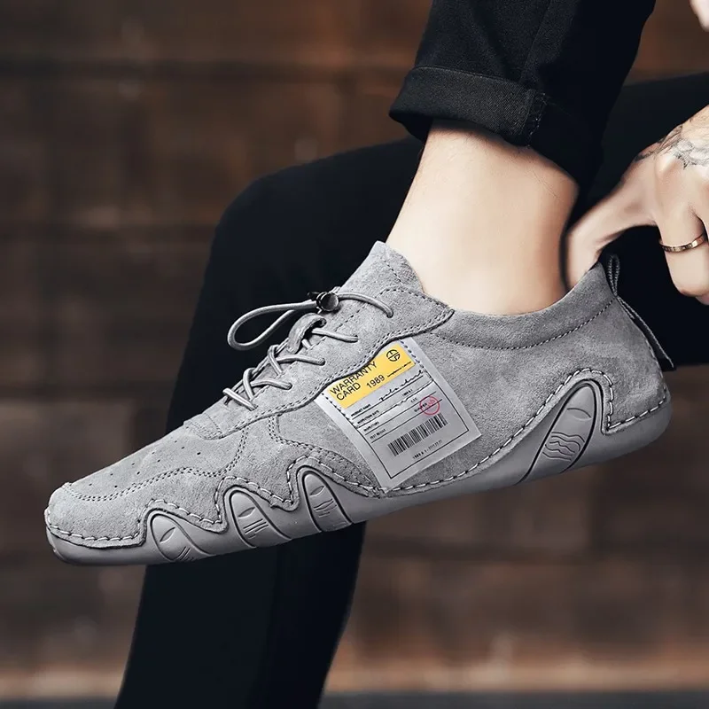 VIP Link-Baskets plates décontractées pour hommes, chaussures de conduite confortables, marque de luxe, mode, grande taille