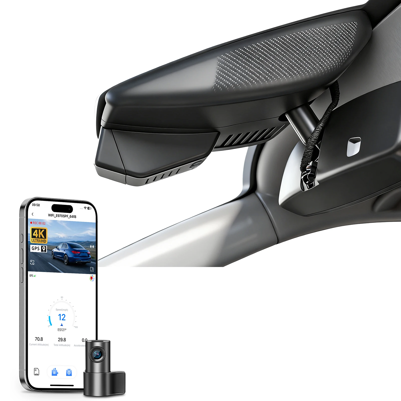 Câmera Veicular 4K para Mazda CX-5 e Mazda CX-9 (2019-2025) - WiFi e GPS via APP (Não Compatível com CX-50 e CX-90)