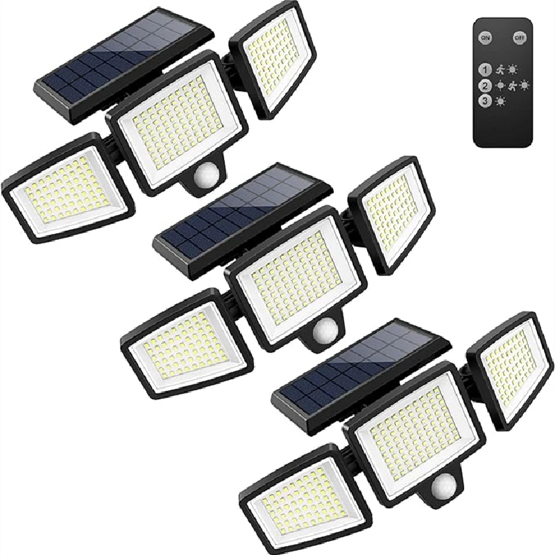 

Solar Light Outdoor LED IP65 Waterproof Integrated Super Bright Motion Sensor Strong Power Lights 3 Working Modes Garden Wall