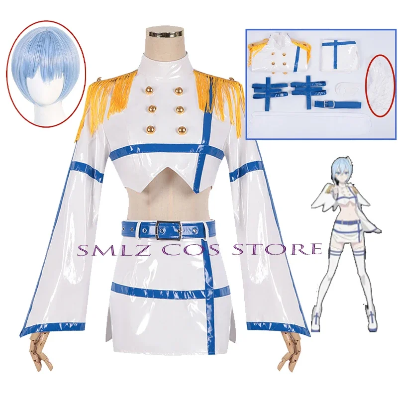 

Anime 2.5 Dimensional Seduction Nociel Nonoa Cosplay Costume Nokieru Sexy Uniform SKIRTS Wig Wing Prop Party Outfit for Woman