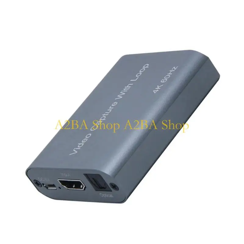 A2BA 4K Video Capturing Device Supports 60FPS Fast Speed Decoding 4K@60Hz HDTV 1080P Video Game Capturing for Live Streaming